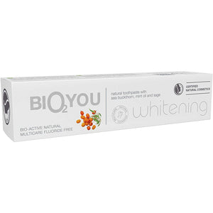 Dentifrice blanchissant bio à l'huile de menthe et à l'extrait de sauge certifié NATRUE bio et naturel Marque Bio2You 100 ml - BienForme