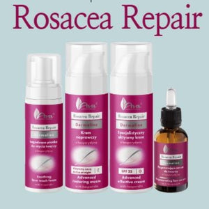 Pack Routine Visage pour le traitement de la rosacée à l'hespidine : Crème de jour, créme de nuit, Sérum et Mousse nettoyante